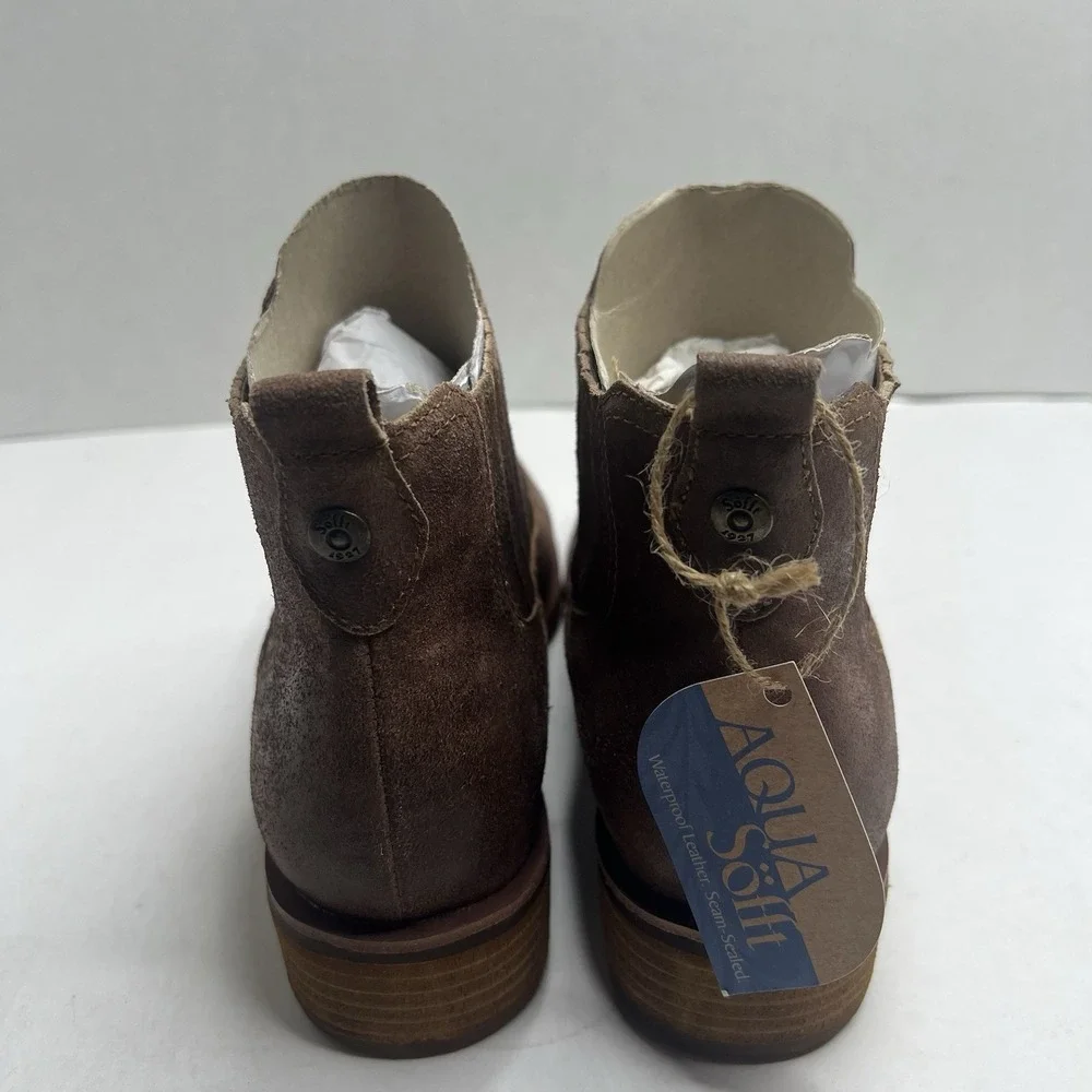 Sofft Bellis III Brown Waterproof Suede Ankle Chelsea Boots Women 10 SF0036500